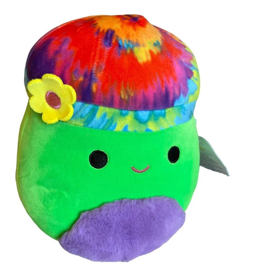 1x SQUISHMALLOW 8" GARO THE TIE DYE MUSHROOM BLACKLIGHT EXCLUSIVE NEW w/ TAGS - Picture 4 of 4